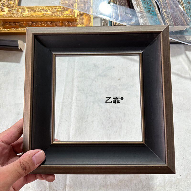 乙霏家居美式法式欧式中古灰色古铜金油画拼图字画框实木相框画框