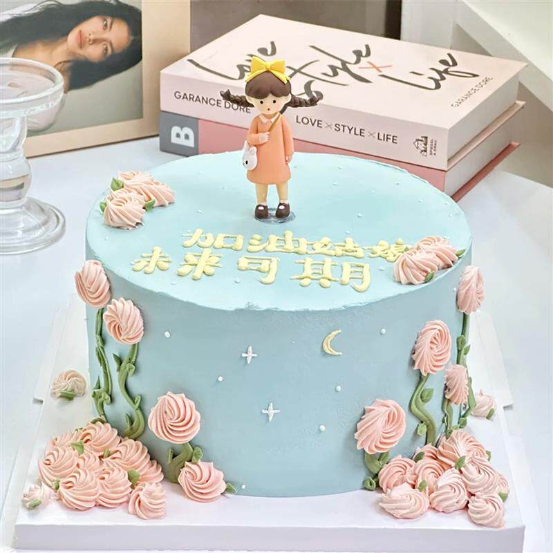网红小姑娘蛋糕装饰双马尾辫娜娜节日装扮用品
