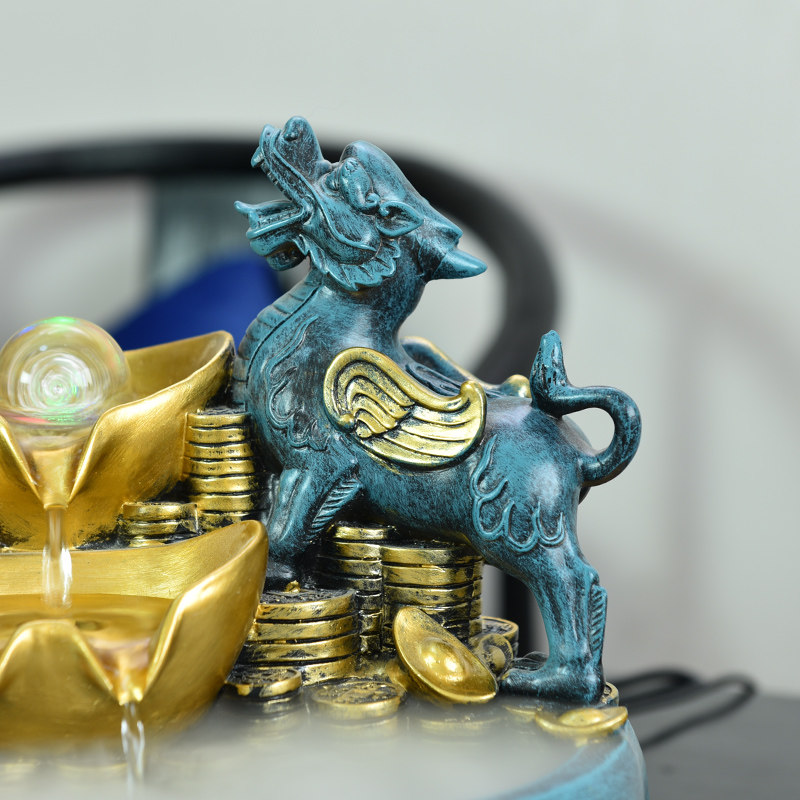 招财金蟾貔貅镇宅流水摆件客厅办公室桌面装饰开业乔迁新居礼物