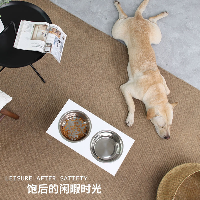 宠物餐具狗盆狗碗猫碗双碗餐桌食盆狗狗碗柴犬金毛食用碗碗架