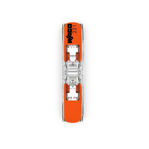 WAGO万可直通式221-2411整盒60只对接线端子电线快速接头连接器