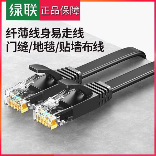 德国进口扁平网线六类千兆CAT6类七类万兆CAT7家用宽带连接电脑路