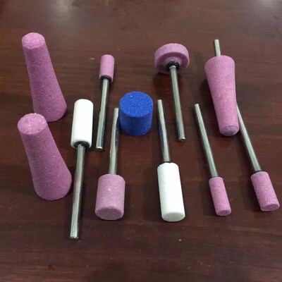 火石仔砂轮打磨头电动气动电钻玉石工具金刚石抛光合金小电磨头