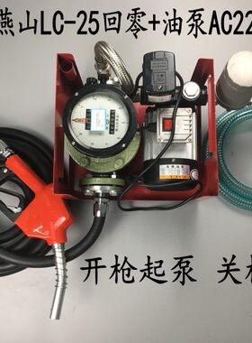 燕山椭圆齿轮流量计LC-25回零配油泵AC220VDC12V加油机总成全自动