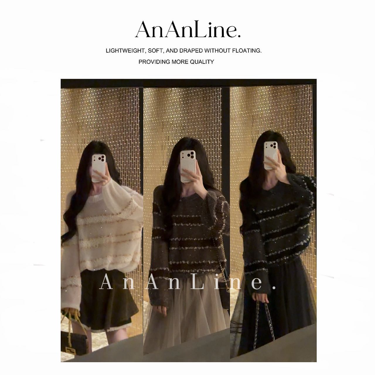 AnAnLine.【星空毛衫】毛针织衫