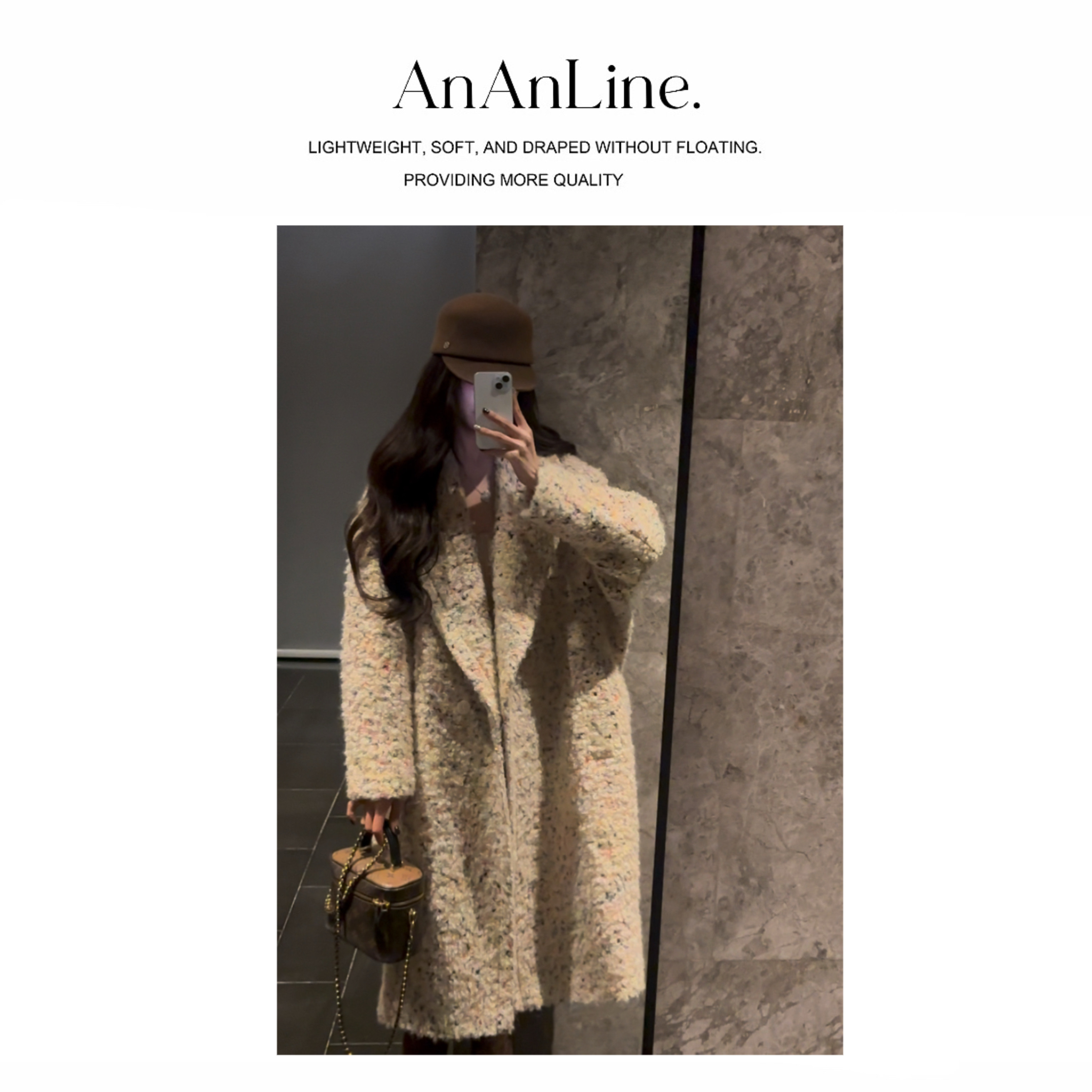 AnAnLine.【泰迪熊】长羊绒大衣