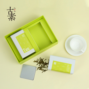 茶叶包装礼盒西湖绿空井前龙明茶盒装礼品盒红茶散茶铁罐包装盒纸