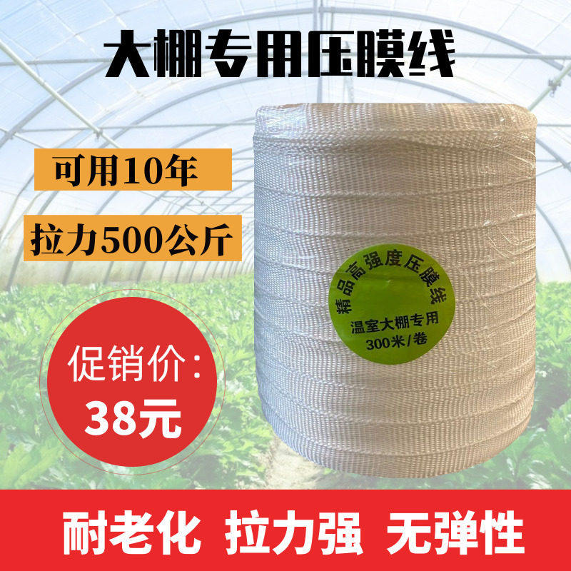 大棚配膜绳压件加厚防包绳子耐磨涤纶压膜带扁带抗老化压膜线晒邮