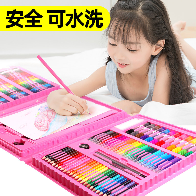 水彩笔彩装安全无毒可水洗儿童画笔幼儿园彩笔色水溶性颜色笔美术