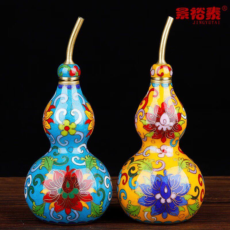 景裕泰景泰芦葫蓝铜葫芦摆件书房家居礼厅装饰出国结婚客品送老师