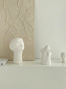 秘密卡车原摆创体石膏像粗糙风人物抽象艺术雕塑民宿咖啡馆人件
