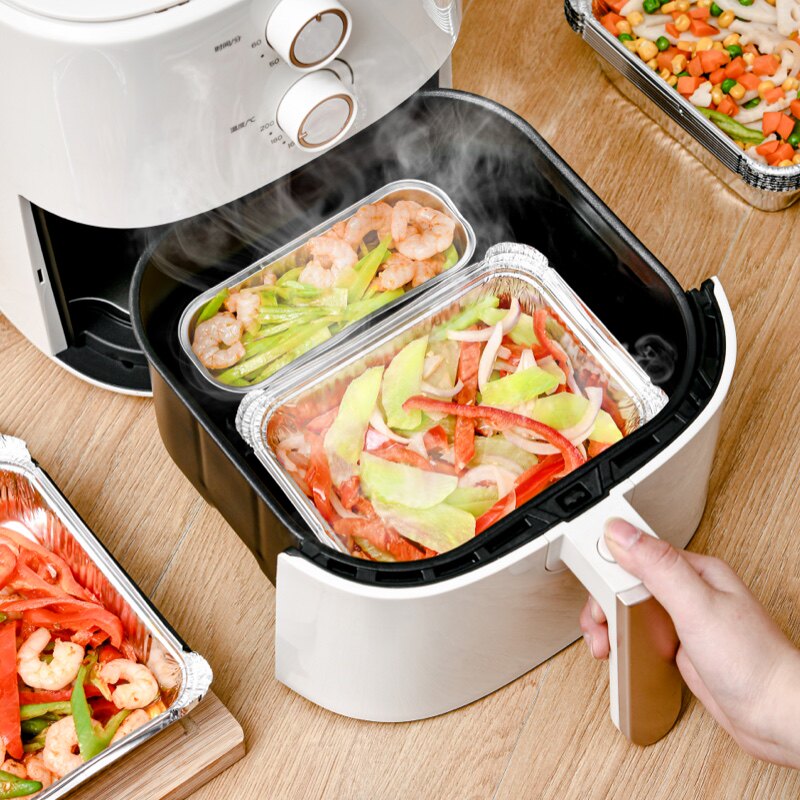 空气炸锅锡纸盒烘焙工具家用烧烤碗盘焗饭花甲粉丝加厚烤箱铝箔图片