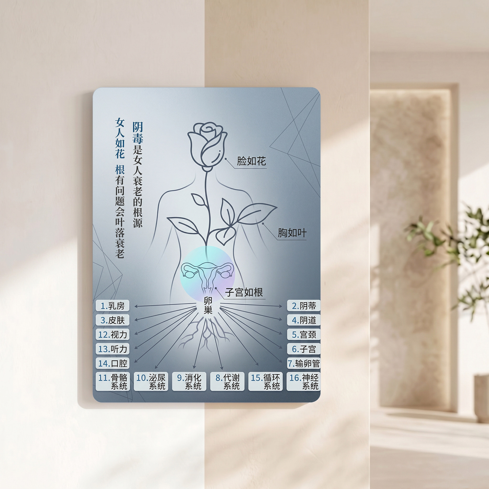 女性私密保养科普海报阴毒是女人衰老的根源子宫如根女性健康护理