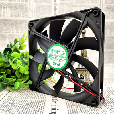 永林 YOUNGLIN DFS132512H 13525 12V 3.0W 13.5CM 电源 散热风扇