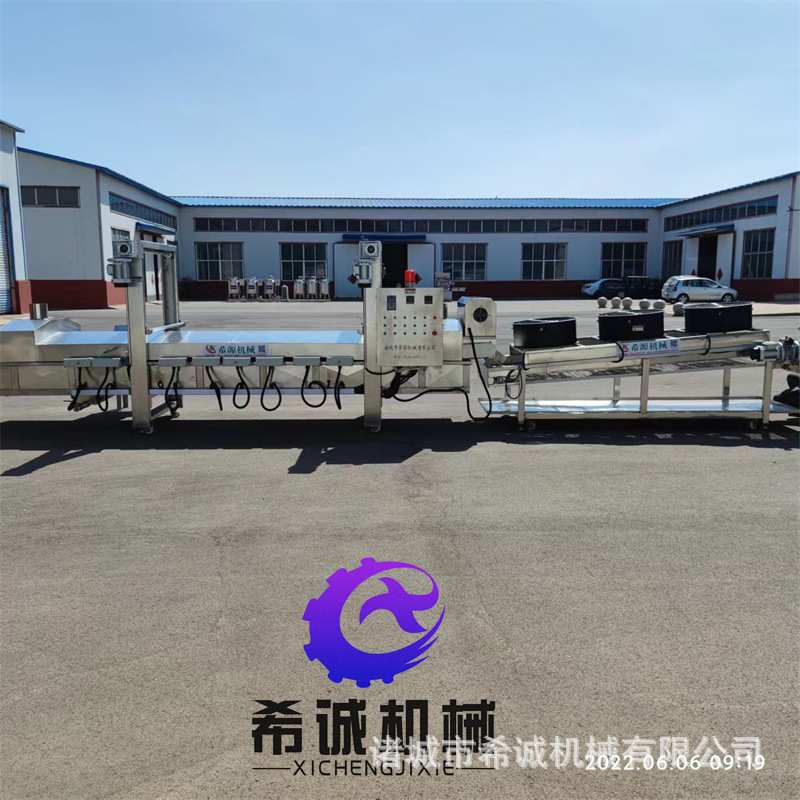 薄脆油炸机 煎饼果子脆饼油炸线 cx-600香煎薄脆薄饼油炸冷却线