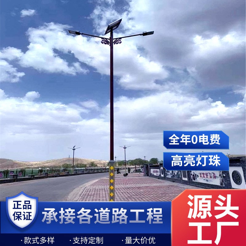 太阳能路灯户外灯全套带灯杆6米超亮新农村M马路道路照明感应路灯
