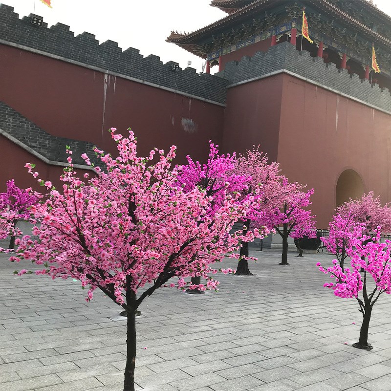 婚庆装饰大型仿真桃花树假v树仿真造型树酒店景区装修仿真桃花树