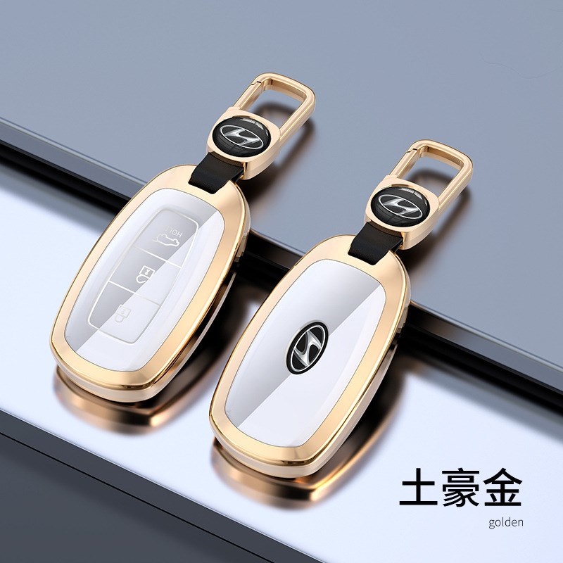 适用北京现d代钥匙套ix25ix35名图朗动领动途胜索纳塔9瑞纳壳扣包