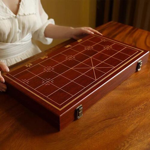 棋红木中国象棋高档实木带象棋棋盘学生成人大号红花梨像木质套装