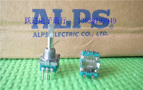 进口日本ALPS EC11编码器 30点带开关脉冲开关 柄长18MMX3.3