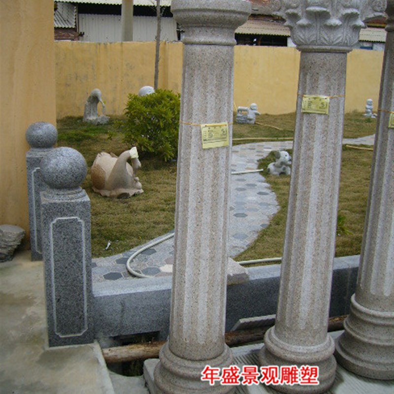 别墅圆形罗马柱 室内外装饰石柱I 大理石圆柱石雕罗马