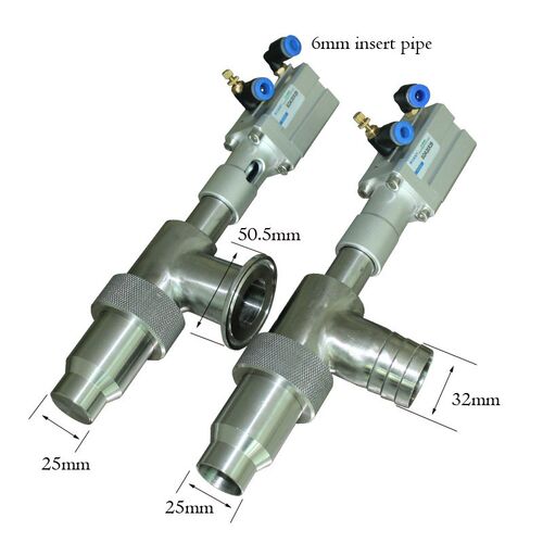 防滴漏灌装头SS304材质14mm口径6mm气管接头和1R9mm软管或卡盘接