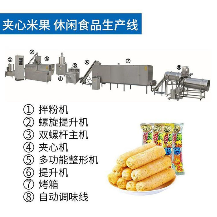 粗粮夹心米果双螺杆膨化生产线