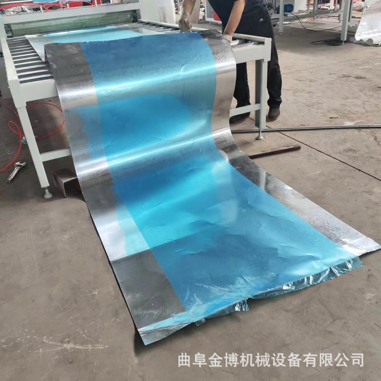 全自动双面覆膜机 镀锌钢卷不锈钢板冷裱贴膜机 记米剪板机