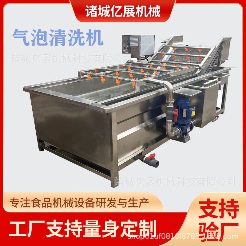 全自动果蔬气泡清洗机 葡萄黄桃李子荔枝龙眼高压喷淋清洗设备