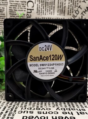SANYO/三洋 9WV1224P1H003 12038 DC24V 0.8A 4线 12厘米散热风扇