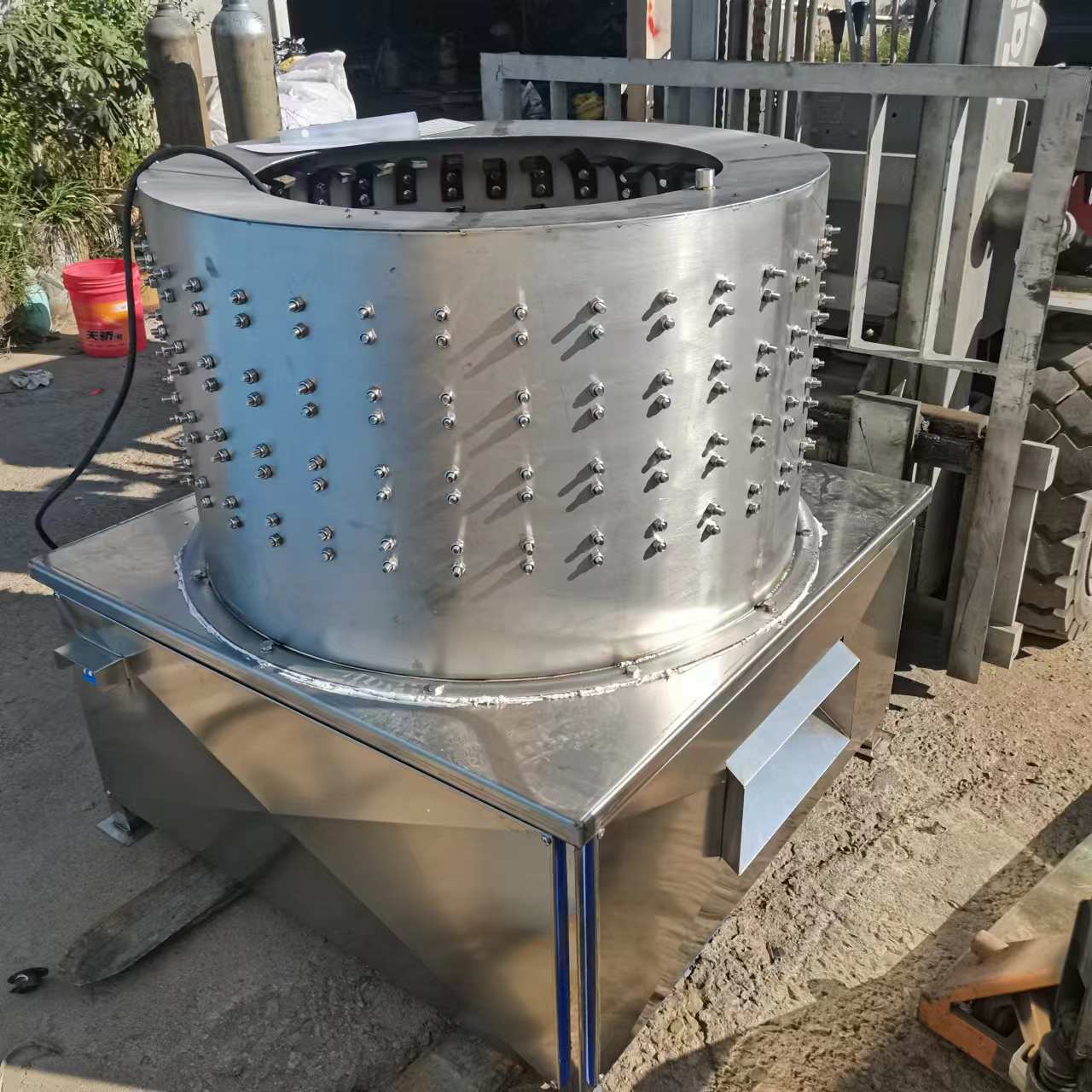 滚筒式牛头打毛机 牛羊蹄脱毛褪毛去毛机 全自动鲜羊头脱毛机