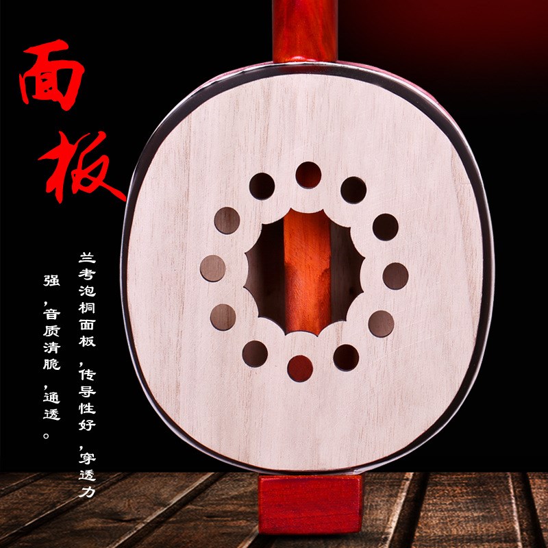 坠琴板三弦河g南豫剧板胡乐器 练习演奏用琴花梨木材质
