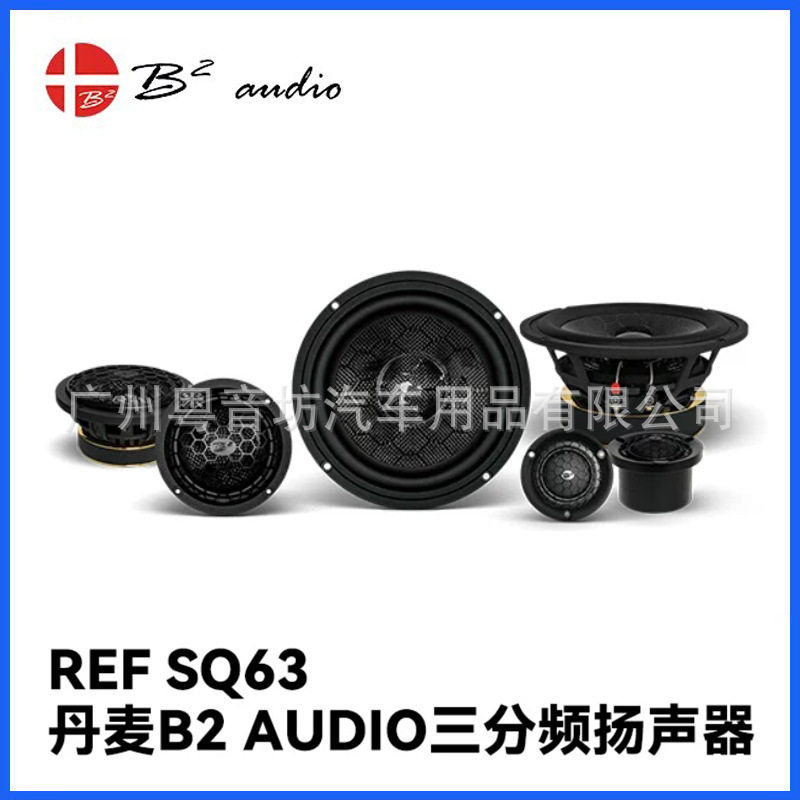 丹麦B2 AUDIO REF SQ63碳纤维三分频汽车扬声器车载音响喇叭套装