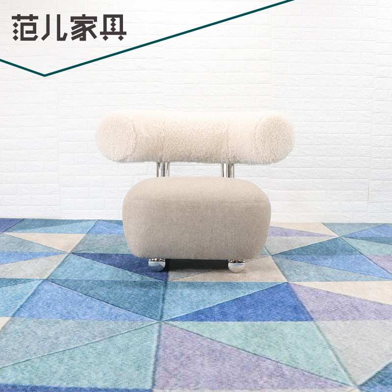 北欧经典设计师简约现代布艺小户型客厅网红款单人烟斗沙发椅