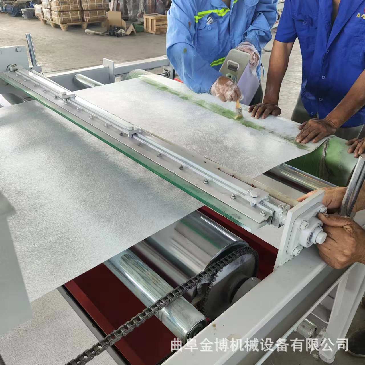 压辊挤胶玻璃纤维浸胶机 不锈钢浸胶箱自动烘干收卷布料涂布机