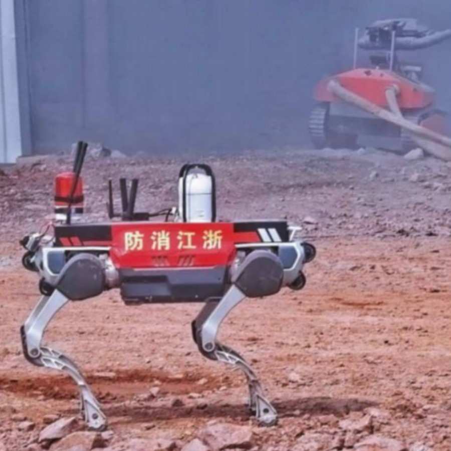 奥斯恩 地震生命搜救应急巡检机器人 AI智能火情探测巡检狗