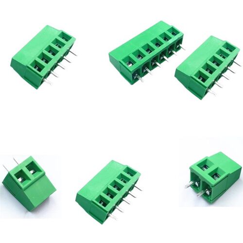 接线端子螺钉式PCB128-5.0mm 可拼接2P3P4P5P6P 接线柱绿色端子