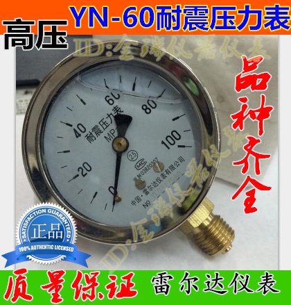 中国雷尔达仪表YN-60耐震压力表油压表抗震表防振压力表YN60液压