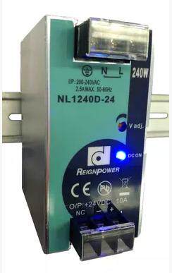 NL1240D-24导轨式开关电源240W 24V10A正品台湾昂鼎REIGNPOWER
