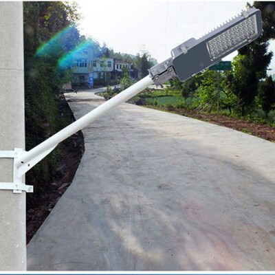 LED挑臂路灯杆全套吸墙灯抱箍支架道路院庭米灯1灯挑臂防水镀锌