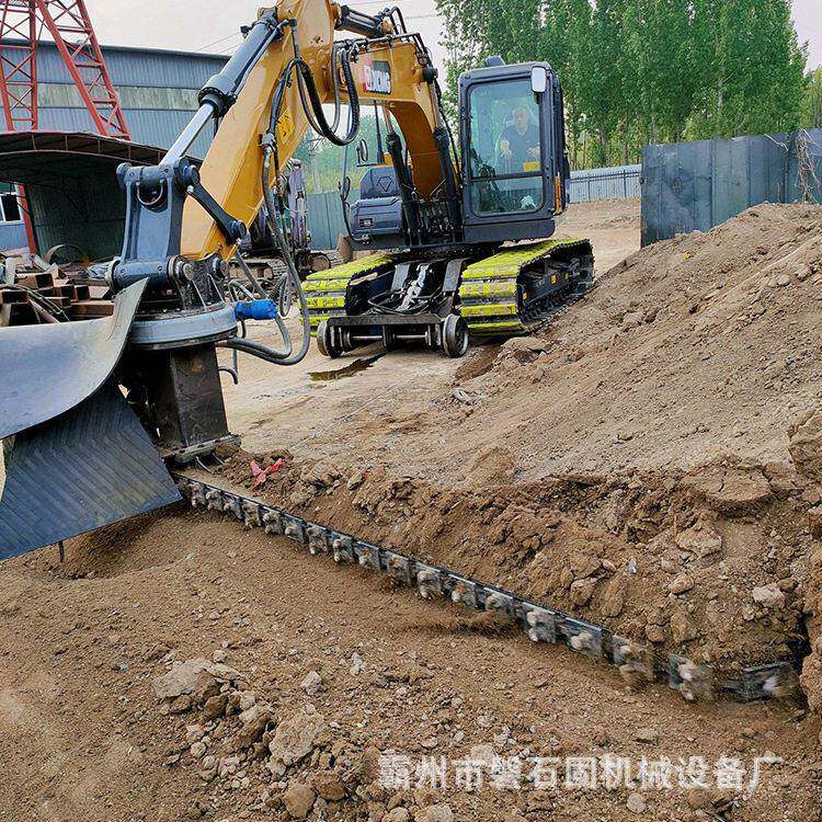 轨道两侧板结道渣清理机链条液压清筛机混凝土路面道砟清除机