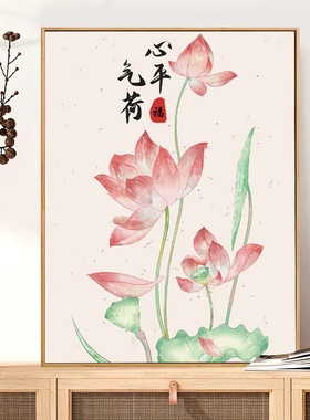 高i感荷填d级y数字油画手工花色填充手绘丙烯花卉解闷油彩装饰画