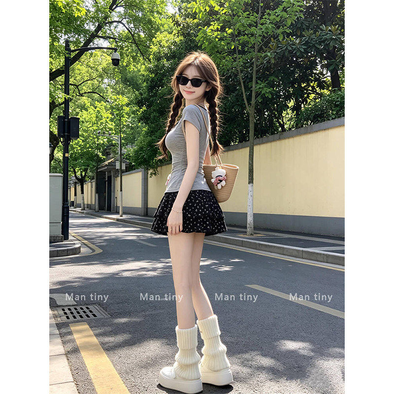 夏日绝美小裙子温柔韩系氛围感穿搭巨好看的一整套装吊带连衣裙子