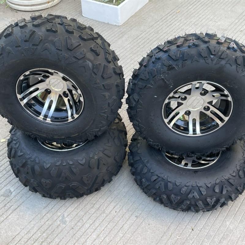 改装四轮沙滩车卡丁车配件23x7-10 22x10-10寸A字轮胎铝合金轮毂