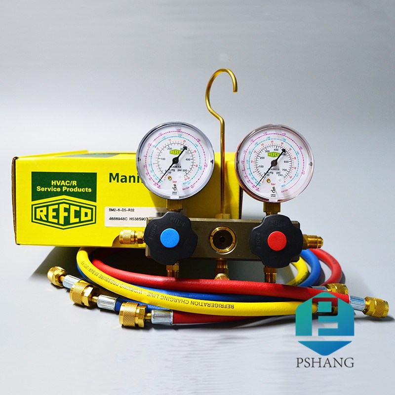 REFCO瑞士威科 空调冷媒加氟表组R410a制冷剂加液表 BM2-6-DS-R32