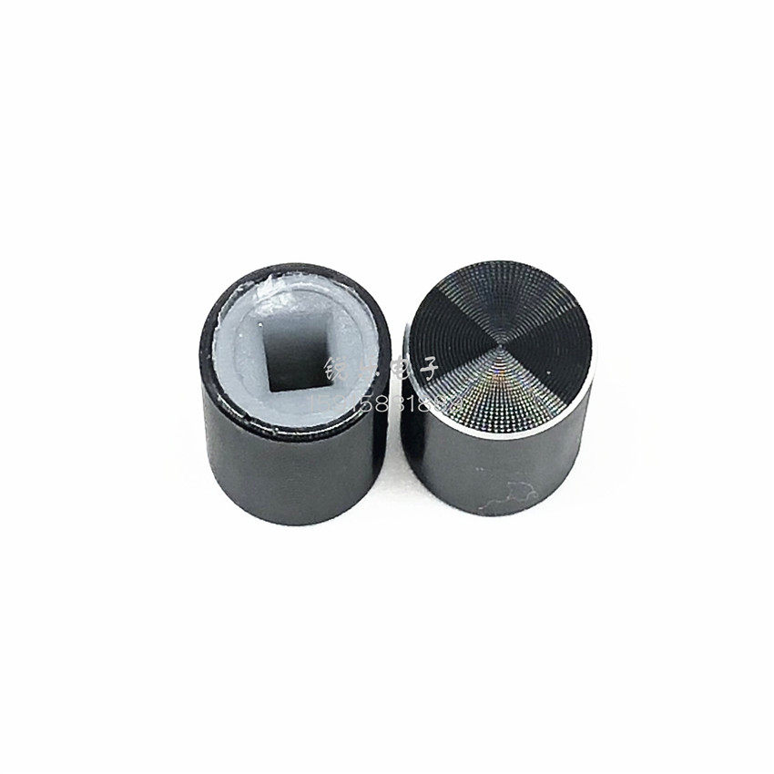 铝按键帽10x10黑色铝合帽外铝内胶按键帽3.2mm方孔轻触开关按键帽图片