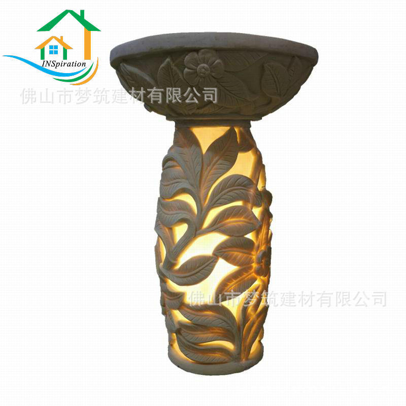 户外使用现代别墅户外艺术灯 人造石园林装饰灯 砂岩雕塑景观灯