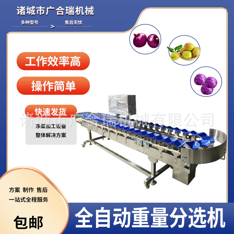 全自动重量分选机 脐橙火龙果料盒称重机 百香果分拣机大小选果机
