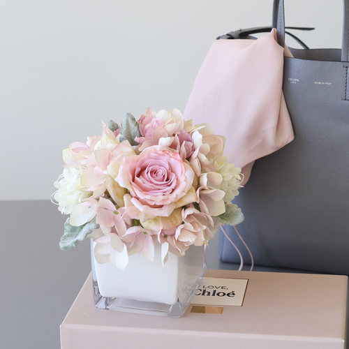 lkdylia绢假花仿真e花玫瑰绣球组合套装桌面摆件家居软装饰品