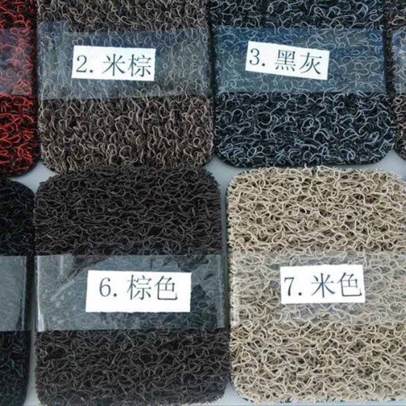 汽车用品加厚丝圈脚垫PVC可裁剪防水耐脏柔软吸S尘易清理防滑垫子